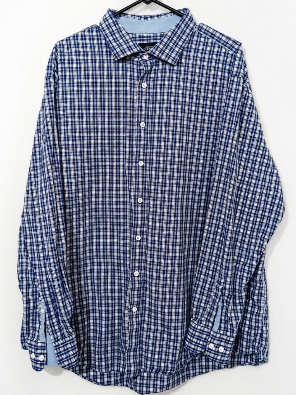 Charles Tyrwhitt Weekend XXL Classic Fit Blue Plaid Button Up Shirt